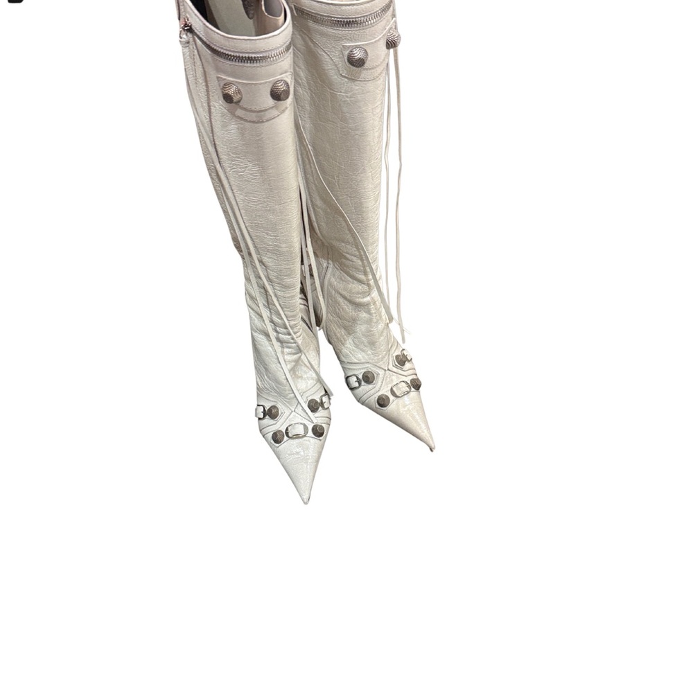 Balenciaga Cagole White Knee-High Boots worn once! - Picture 2 of 9